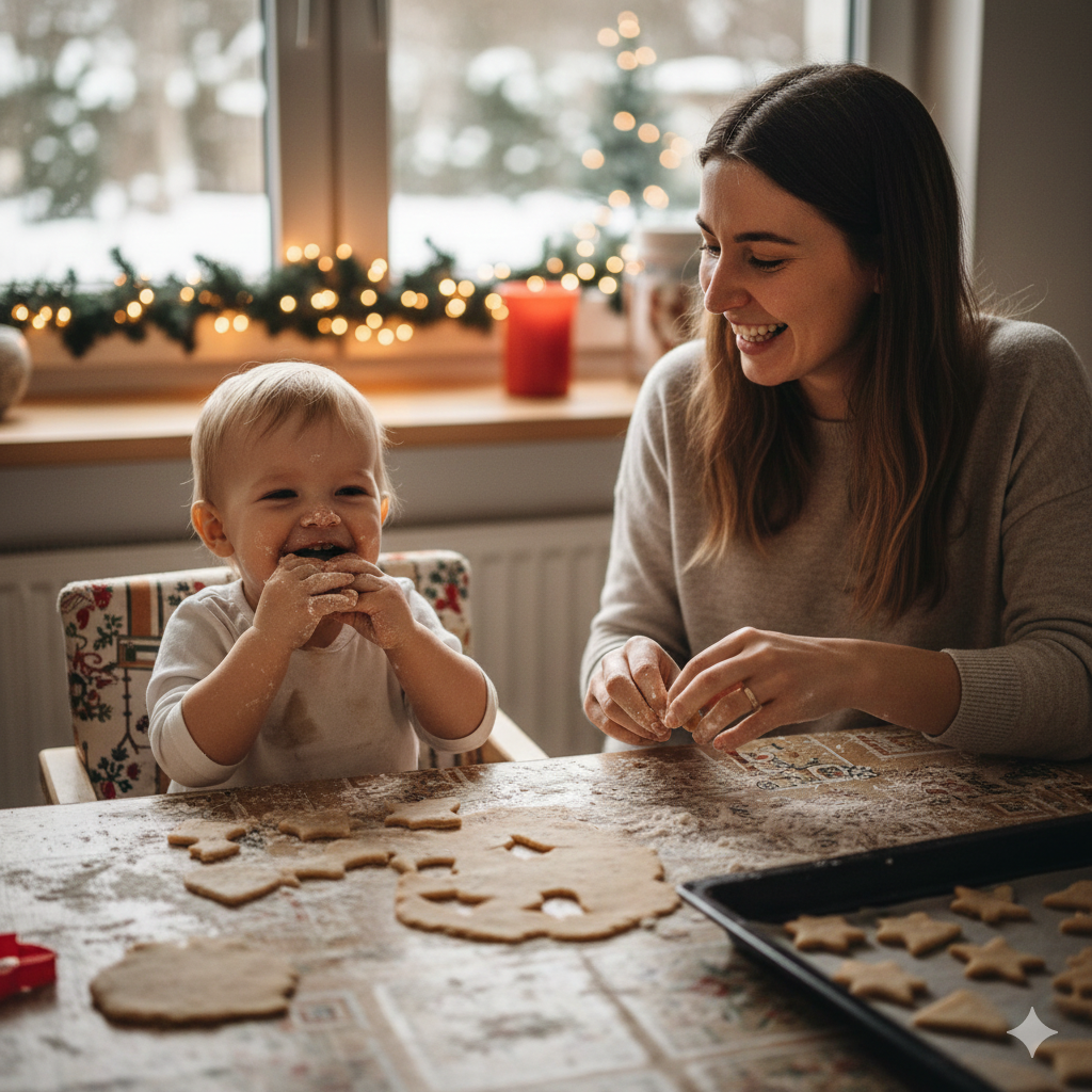 Backen mit Baby-Händchen: Zuckersüße Weihnachtsplätzchen für (und mit!) den Kleinsten